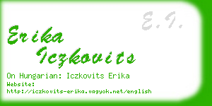 erika iczkovits business card